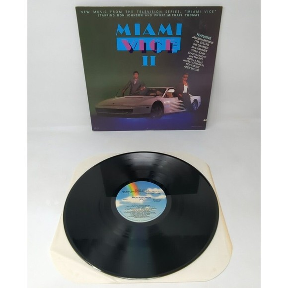 Miami Vice II 2 Soundtrack LP Record Vinyl MCA 1986 MCA-6192 VG+ to EX‎ - Picture 1 of 14